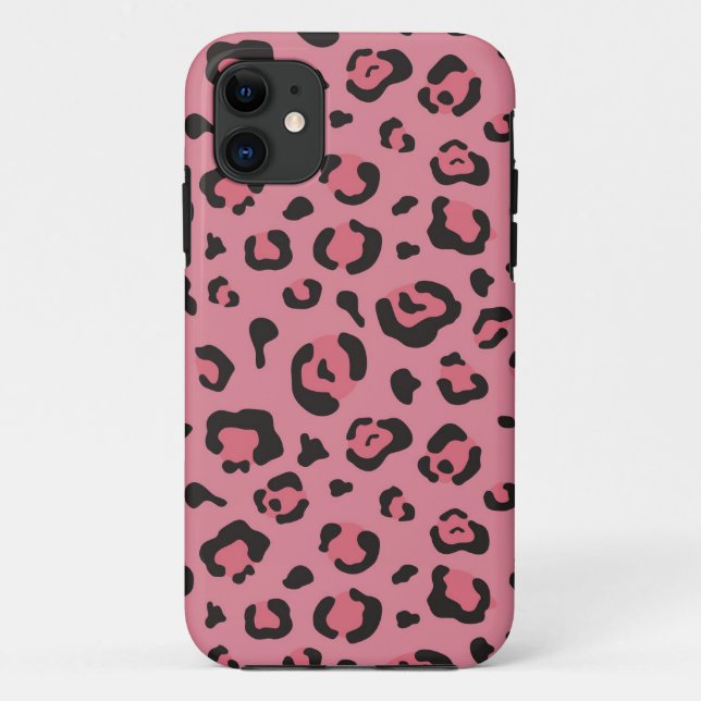 Coques Case-Mate iPhone Illustration d'animal de rose de léopard (Dos)