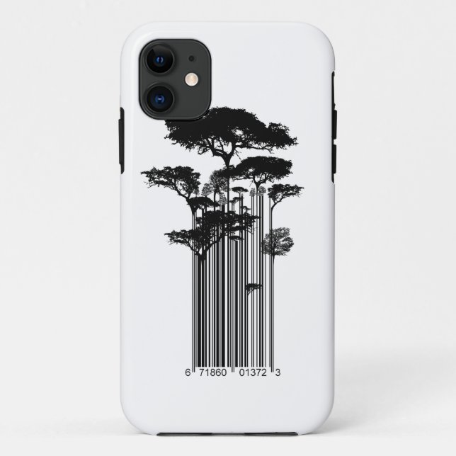 Coques Case-Mate iPhone Illustration d'arbres de code barres de style de (Dos)