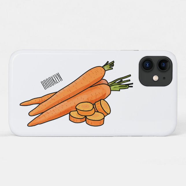 Coques Case-Mate iPhone Illustration de carotte (Dos (Horizontal))