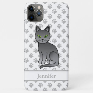 Case-Mate iPhone Case Illustration de chat de dessin animé mignon bleu r