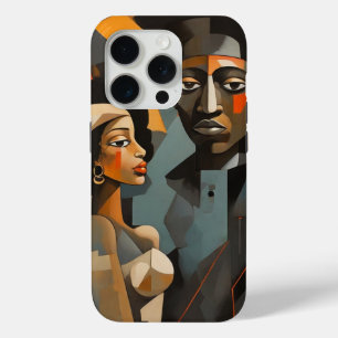 Coque iPhone 15 Pro Illustration de couple déconnectée