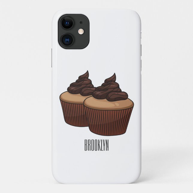 Coques Case-Mate iPhone Illustration de Cupcake (Dos)