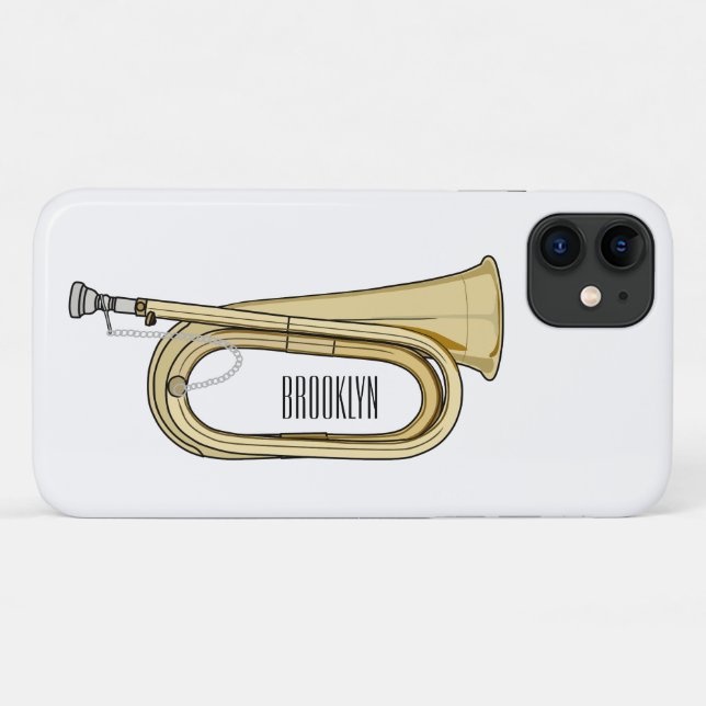 Coques Case-Mate iPhone Illustration de dessin animé Bugle (Dos (Horizontal))