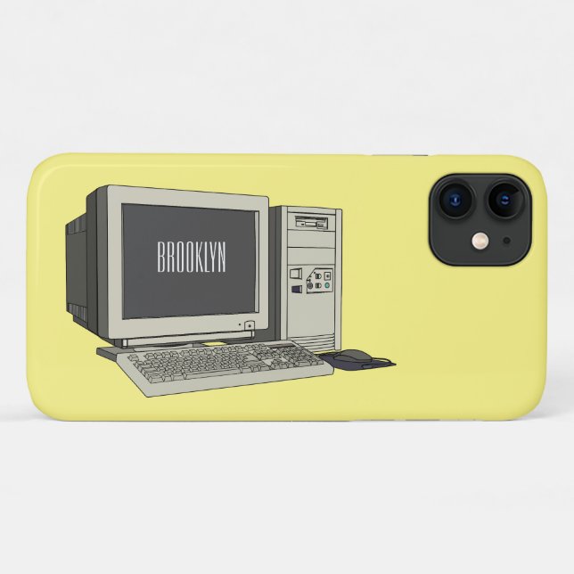 Coques Case-Mate iPhone Illustration de dessin sur ordinateur (Dos (Horizontal))