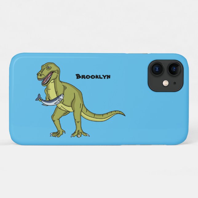 Coques Case-Mate iPhone Illustration de dinosaure T rex drôle (Dos (Horizontal))