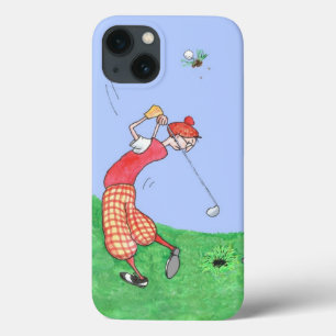iPhone 13 Case Illustration de drôles de golfeurs
