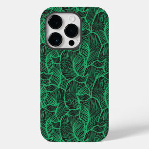 Coque Pour iPhone 14 Pro illustration de feuilles vertes motif