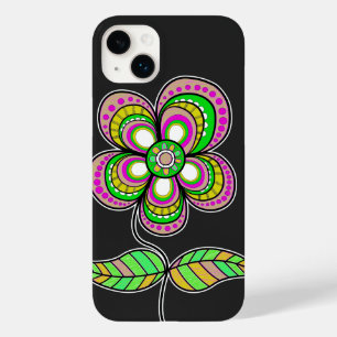 Coque Pour iPhone 14 Plus Illustration de fleur rétro colorée