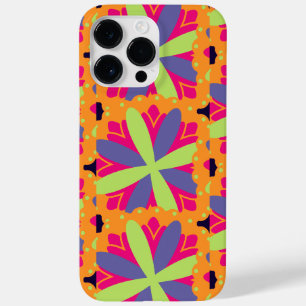 Coque Pour Pour iPhone 14 Pro Max Illustration de formes florales orange