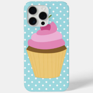 Coque iPhone 15 Pro Max Illustration de gâteau rose cerise