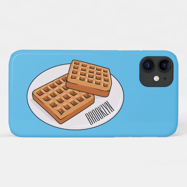 Coques Case-Mate iPhone Illustration de gaufre (Dos (Horizontal))