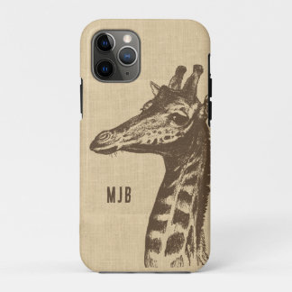 Case-Mate iPhone Case Illustration de girafe vintage personnalisée