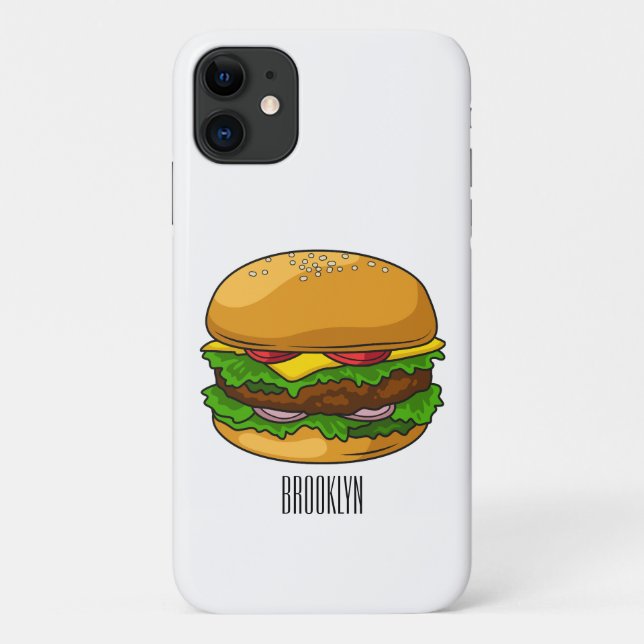 Coques Case-Mate iPhone Illustration de Hamburger (Dos)