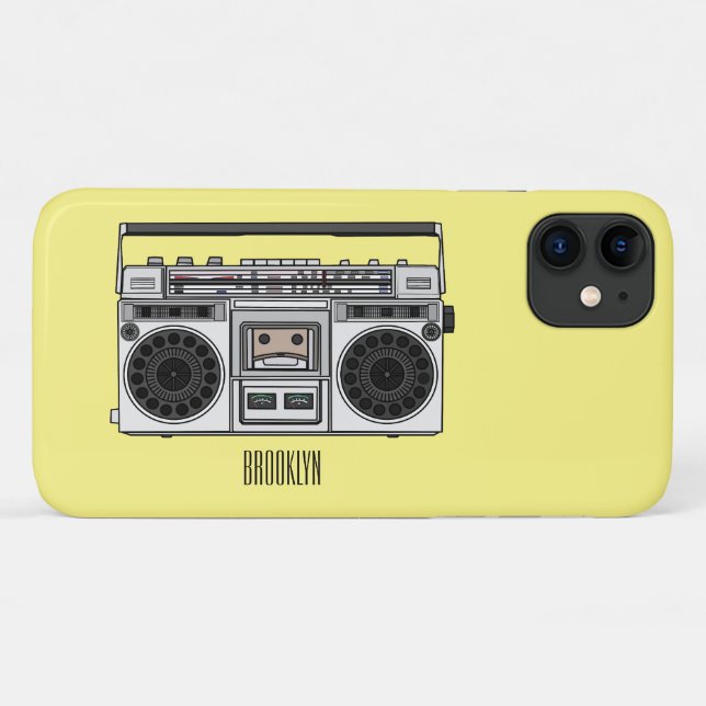 Coques Case-Mate iPhone Illustration de la bande dessinée radio (Dos (Horizontal))