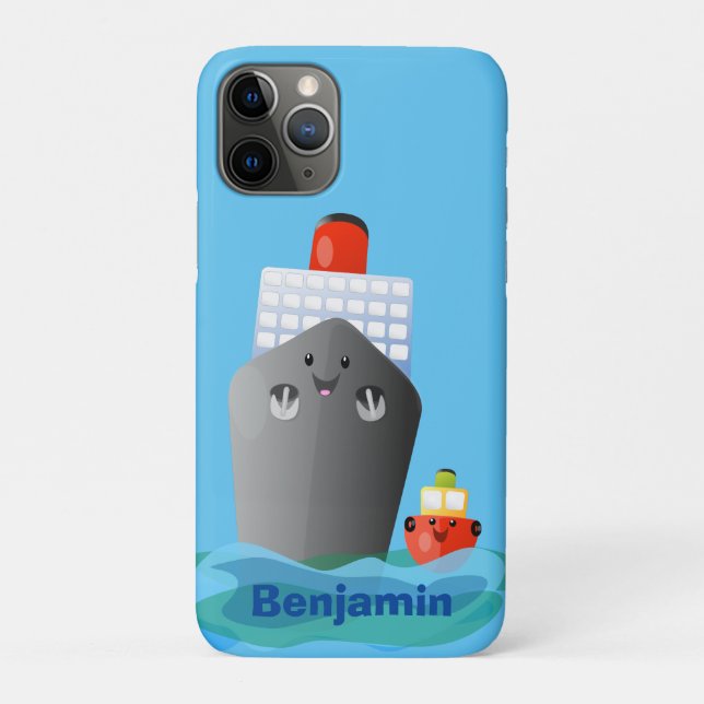 Coques Case-Mate iPhone Illustration de la caricature de remorqueur de paq (Dos)