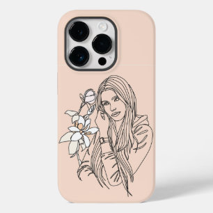 Coque Pour iPhone 14 Pro Illustration de la femme Boho Abstraite, Boho Chic