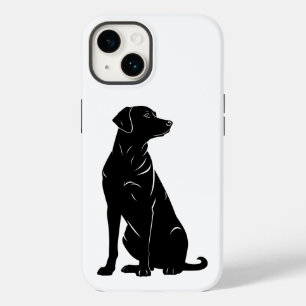 Coque Pour iPhone 14 Illustration de la silhouette du labrador noir