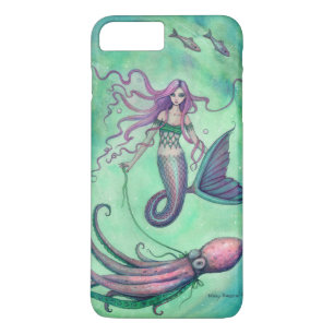 Coque Case-Mate Pour iPhone Illustration de l'Imaginaire de sirène et de pieuv