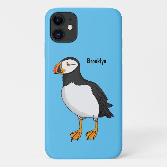 Coques Case-Mate iPhone Illustration de macareux de l'Atlantique (Dos)