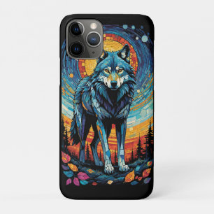 Case-Mate iPhone Case Illustration de mosaïque colorée du loup majestueu
