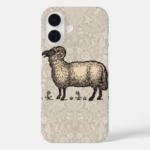 Coques iPhone 16 Illustration de mouton vintage : Art classique de 