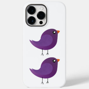 Coque Pour Pour iPhone 14 Pro Max Illustration de petit oiseau violet mignon