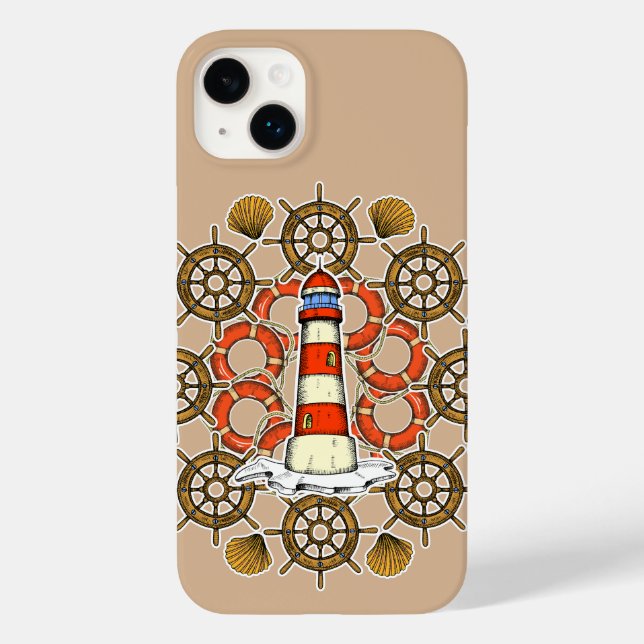 Coques Case-Mate iPhone Illustration de phare côtier (Verso)