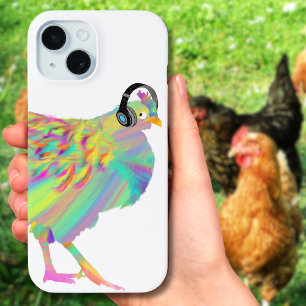 Coque Pour iPhone 15 Illustration de poulet colorée amusante 