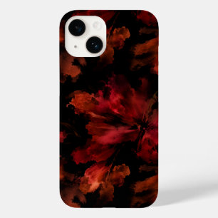 Coque Pour iPhone 14 Illustration de salon sombre à motif floral fleuri