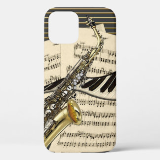 Case-Mate iPhone Case Illustration de saxophone et de musique de piano