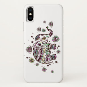Etui iPhone Case-Mate Illustration d'éléphant de fleurs tribales mignonn