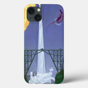 iPhone 13 Case Illustration des chutes Whitewall