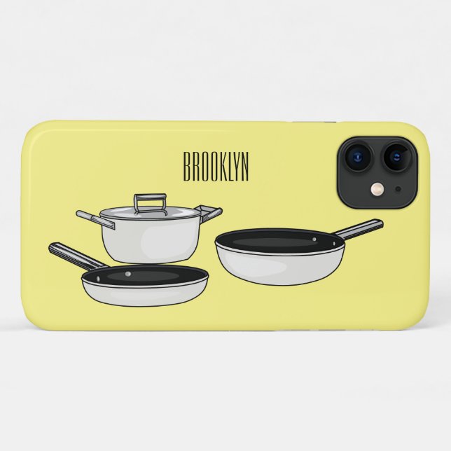 Coques Case-Mate iPhone Illustration des jeux de cuisine (Dos (Horizontal))
