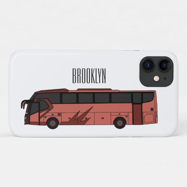 Coques Case-Mate iPhone Illustration du bus (Dos (Horizontal))