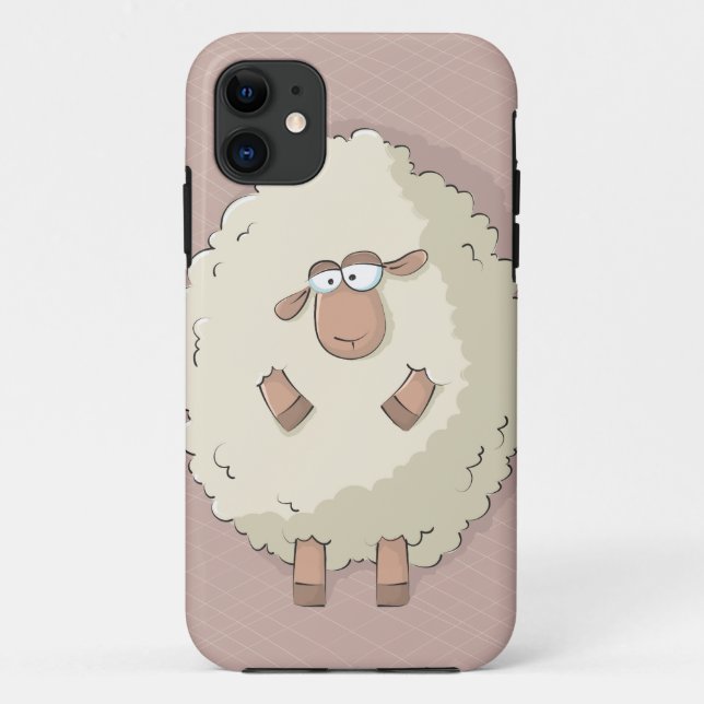 Coques Case-Mate iPhone Illustration d'un mouton géant mignon et drôle (Dos)