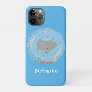 Case-Mate iPhone Case Illustration d'une mignonne raie manta et de bulle