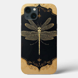 Case-Mate iPhone Case Illustration élégante de libellule en or