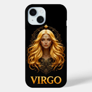 Coque Pour iPhone 15 Illustration élégante du zodiaque Vierge avec de l