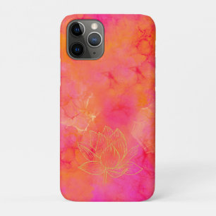 Case-Mate iPhone Case Illustration en or Lotus Art en encre rose