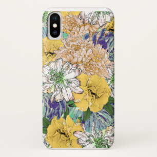 Case-Mate iPhone Case Illustration florale à la mode jaune et verte
