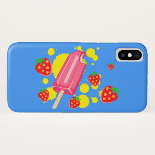 Case-Mate iPhone Case Illustration Fun Pink Popsicle and Strawberries