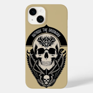 Coque Pour iPhone 14 Illustration gothique de crâne complexe