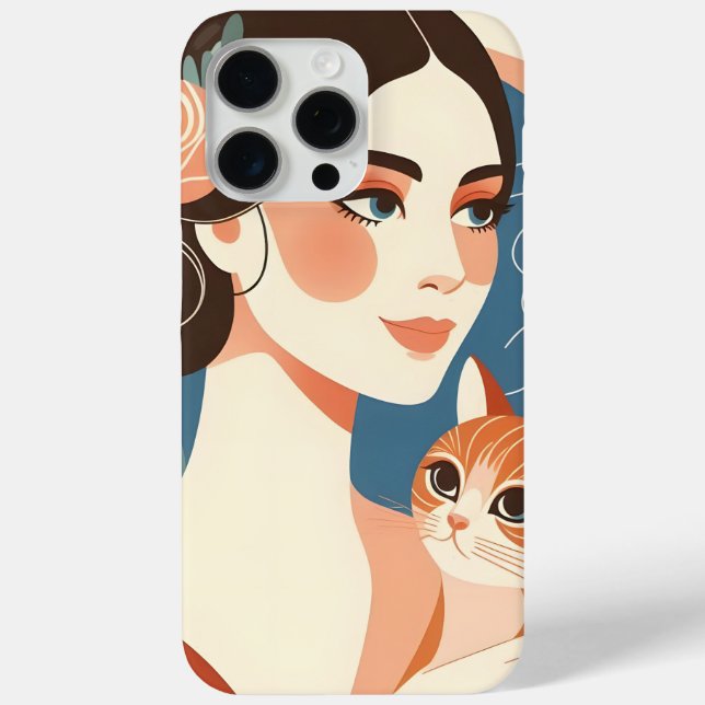 Coques Case-Mate iPhone Illustration graphique de Cat Lady (Verso)