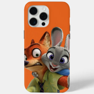 Coque iPhone 15 Pro Max Illustration mignonne de Nick et Judy Zootopie