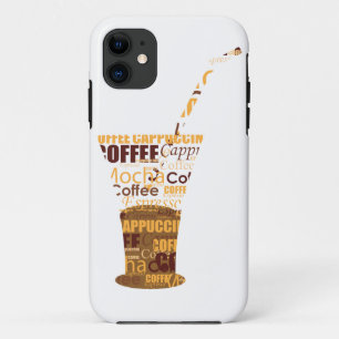 Coque iPhone 11 Illustration moderne du café