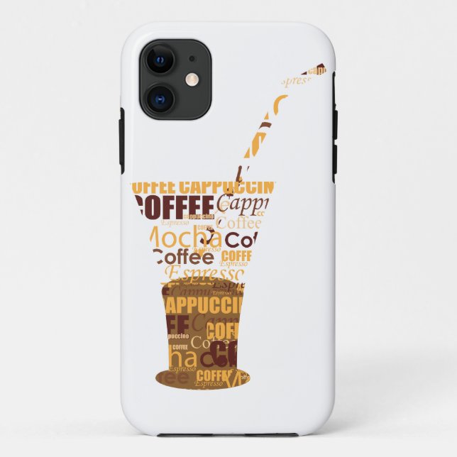Coques Case-Mate iPhone Illustration moderne du café (Dos)