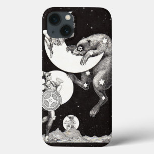 iPhone 13 Case Illustration nocturne du dieu de l'univers céleste