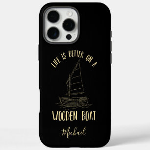 Coques iPhone 16 Pro Max Illustration personnalisée d'un bateau marin nauti