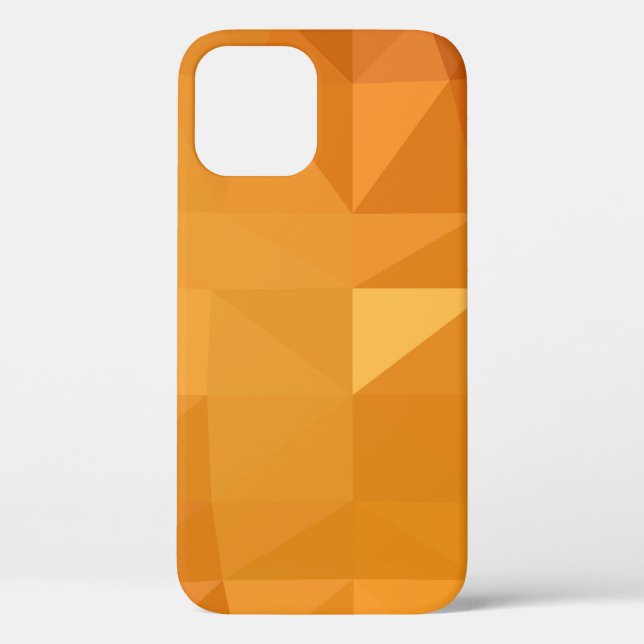 Coques Case-Mate iPhone Illustration polygonale orange pâle, composée (Verso)