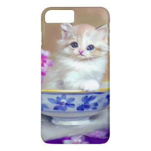 Case-Mate iPhone Case Illustration vintage de chaton blanc